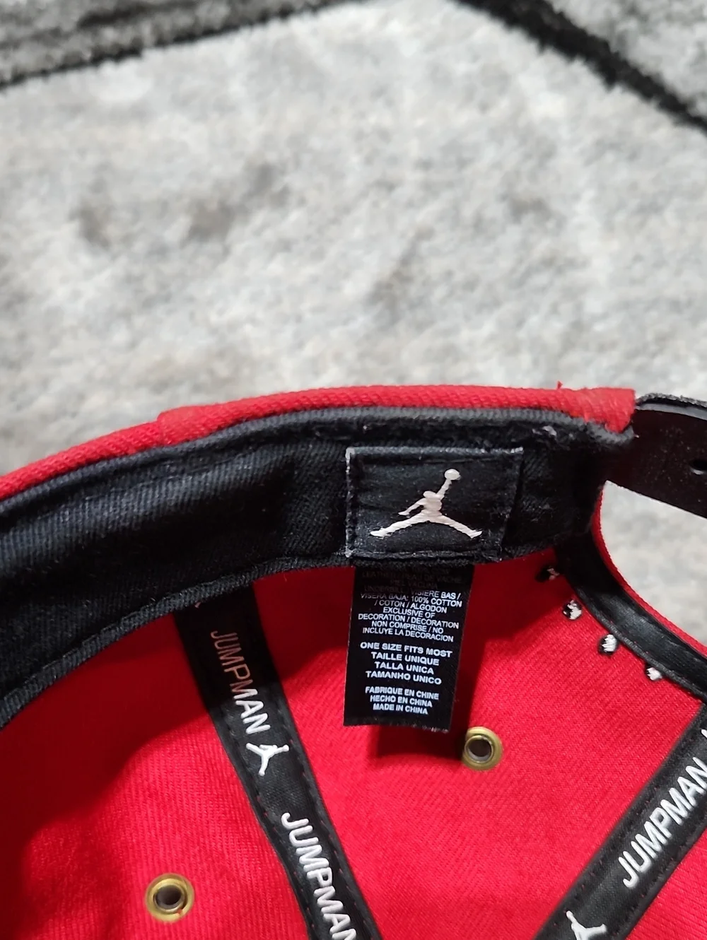 VINTAGE JORDAN JUMPMAN EMBROIDERED COLORWAY FLAT COW LEATHER SNAP-BACK HAT CAP